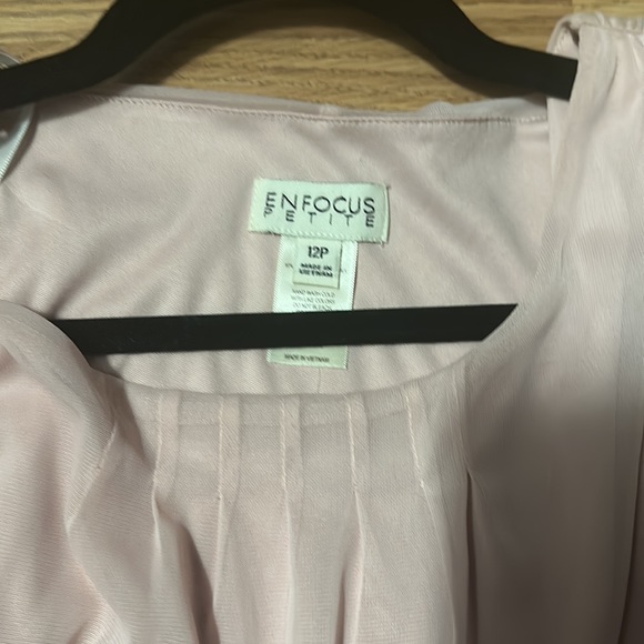 Like new - pink and houndstooth MIDI dress, size 12P - Picture 3 of 7